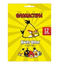 Фломастеры Angry Birds, 12цв., картон. уп., европодвес