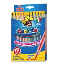 Фломастеры CARIOCA Junior Brush, 12цв., европодвес