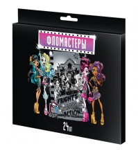 Фломастеры Школа Монстров (Monster High) 24цв., картон. уп., европодвес