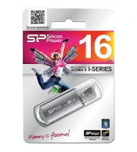 Память SiliconPower USB Flash 16GB USB2.0 Ultima II Silver хром (металл.корпус)