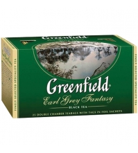 Чай Greenfield Earl Gray, черный с бергамотом, 25 фольгированных пакетиков по 2 грамма